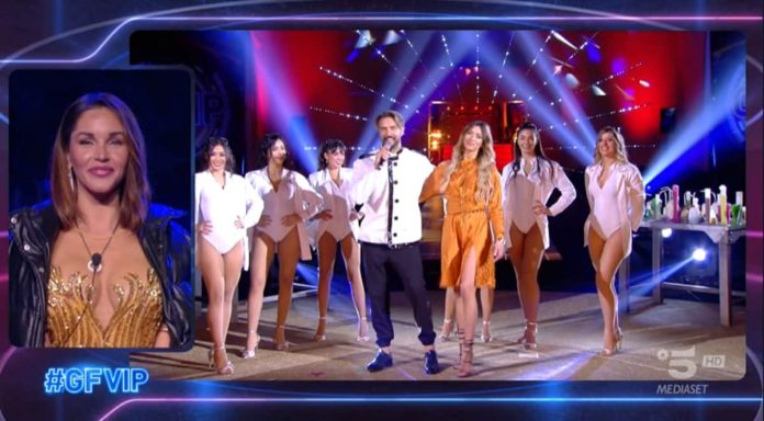 GF Vip, Alex Belli e Soleil Sorge ballano sulle note di “Chimica” della Rettore | Video Mediaset Chimica Soleil Alex