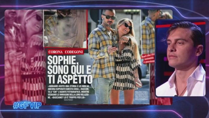 GF Vip, Fabrizio Corona su Sophie Codegoni: “Mi ama ancora, Basciano non è per lei” | Video Mediaset Corona E Sophie