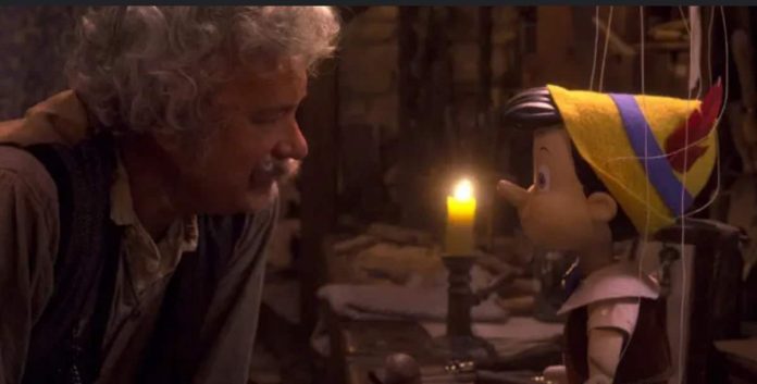 Tom Hanks Geppetto in Pinocchio