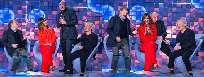 Aldo, Giovanni e Giacomo a Verissimo: tutti vicino a Silvia Toffanin per cantare | Video Mediaset Aldo, Giovanni e Giacomo a Verissimo