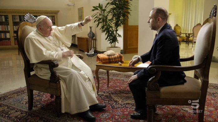 Auditel intervista papa francesco
