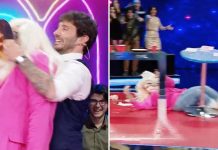 Stasera tutto è possibile: torta in faccia e caduta per Vincenzo De Lucia nei panni di Mara Venier | VIDEO Stasera tutto è possibile