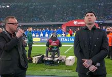 Italia – Inghilterra: Gigi D’Alessio e Clementino cantano l’Inno di Mameli. Ellynora, di origini napoletane, quello inglese | VIDEO Italia Inghilterra