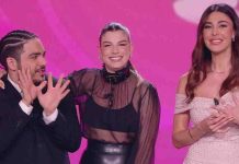 Emma Marrone cade a Le Iene: Belen Rodriguez prima l’aiuta e poi l’abbraccia | Video Mediaset Emma Marrone a Le Iene