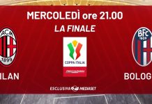 Finale di Coppa Italia, Milan-Bologna: quando e dove vederla in chiaro milan bologna finale coppa italia