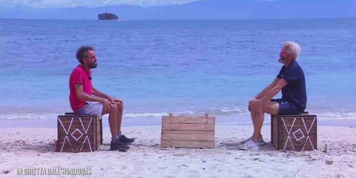 Isola dei Famosi 2025, il confronto tra Omar Fantini e Dino Giarrusso: “non mi pento, ho difeso una donna!” | Video Mediaset Omar Fantini e Dino Giarrusso a L'Isola dei Famosi