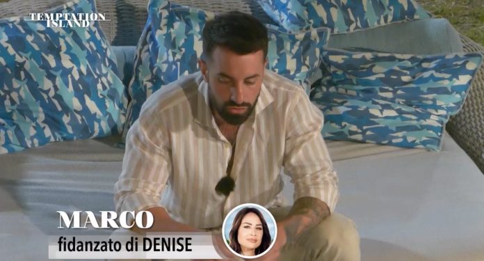 Temptation Island 2025, Marco chiede un falò di confronto a tre con Denise e il single Flavio | Video Witty Tv marco nel villaggio