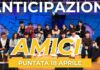 Amici di Maria De Filippi, anticipazioni Serale 18 aprile 2026: ospiti ed eliminato | Spoiler Amici di Maria De Filippi