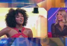 Grande Fratello Vip 2026, scontro tra Selvaggia Lucarelli e Megan Ria per il triangolo Elodie e Franceska Nuredini | Video Mediaset Megan Ria vs Selvaggia Lucarelli al GF Vip 2026