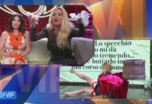 Grande Fratello Vip 2026, la caduta di Valeria Marini e Carmen Di Pietro è un successo mondiale | Video Mediaset caduta Valeria Marini e Carmen Di Pietro al Grande Fratello Vip 2026