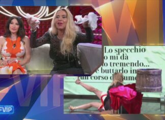 Grande Fratello Vip 2026, la caduta di Valeria Marini e Carmen Di Pietro è un successo mondiale | Video Mediaset caduta Valeria Marini e Carmen Di Pietro al Grande Fratello Vip 2026